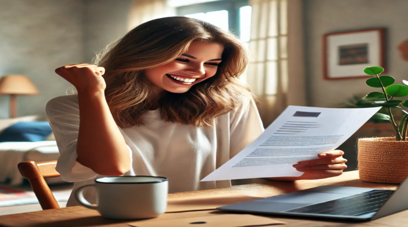 excited young woman who just got fully funded scholarship