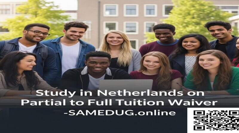 International students at Leiden University showcasing the Leiden University Excellence Scholarship 2026 — a prestigious partial to full tuition scholarship in the Netherlands for outstanding master’s applicants from outside the EU/EEA, featured on SAMEDUG