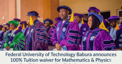 Federal University of Technology Babura Offers Free Tuition for Mathematics and Physics Students